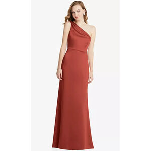 NEW! Lovely Women's 2 RL Maddie Shirred One Shoulder Trumpet Dress J3-16